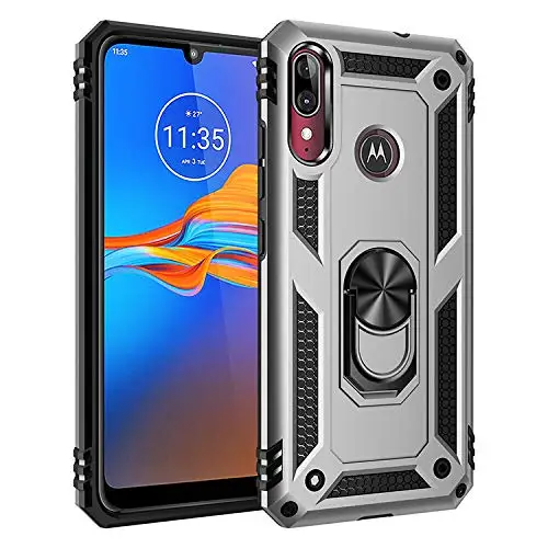 Чехол для Moto P40 с вращающимся кольцом, Двухслойное кольцо с подставкой, противоударный магнитный автомобильный чехол для Moto One Action