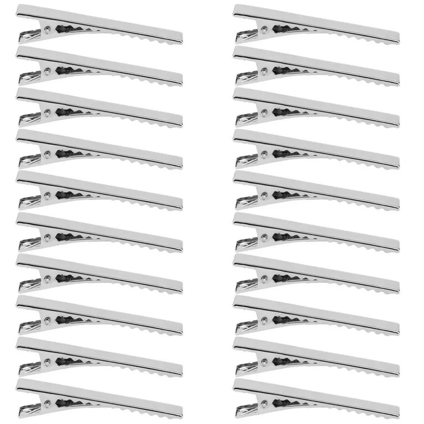 20pcs/Set Metal 50mm Crocodile Alligator Teeth Clips Hair Bows Pinch