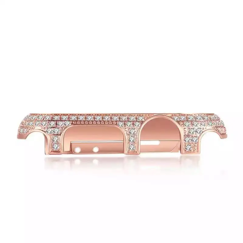 Luxury Crystal Diamond Case For Apple watch 6 5 4 SE 44mm 40mm High-end Diamond metal watch case for iwatch 3 42mm 38mm Cover
