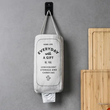 

New New Waterproof Kitchen Bag Holder Wall Hanging Grocery Bag Dispenser Garbage Bag Organizer Vegetable Potato Bag Holder HOT