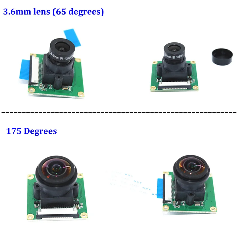 Raspberry Pi 3B 4B камера 5 Мп без ночного видения 65 175 градусов raspberry Pi 4B/3B/3B+/2 модуль камеры OV5647 сенсор 1080p