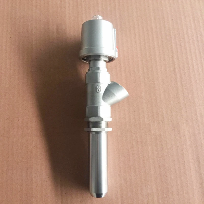 

Filling Machine Special Stainless Steel 304 Long Rod Filling Head 4 Points Anti-drip Liquid Angle Seat Valve