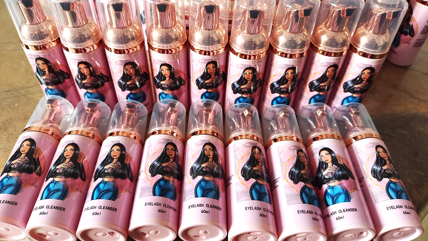 Lash Cleanser Shampoo for Eyelash Extension Custom Clean Tools No Irritation Eyelash Foam Soap Bluk Private Label Shampoo 6