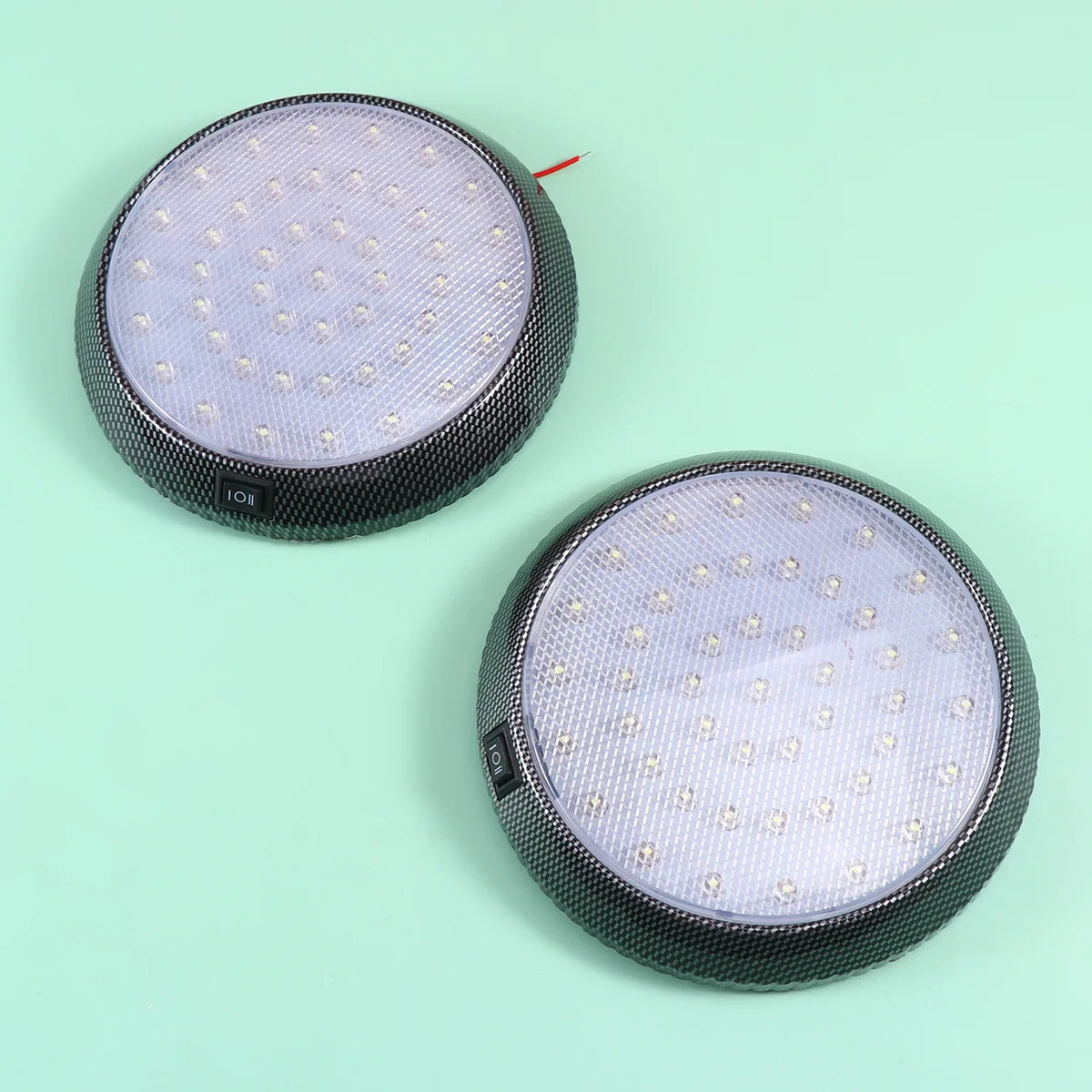 2pcs Pratical Car Dome Light Round Shape Design Car Dome Light Useful