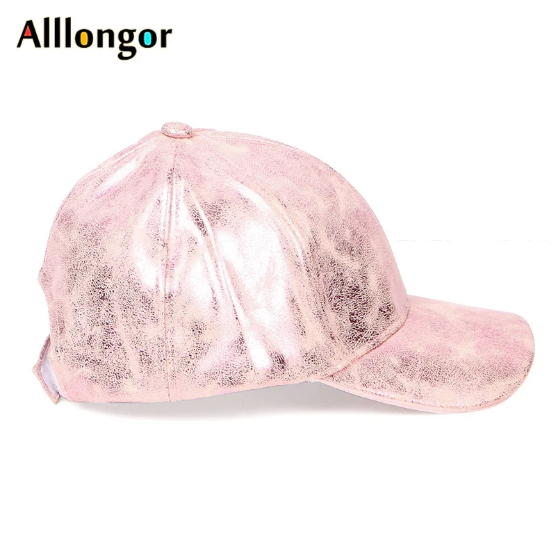 Лето розовая шляпа кожаные бейсболки женские snapback gorra mujer bone Женская шляпка уличная одежда шляпа хип хоп
