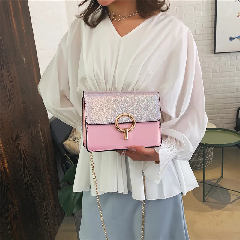 

2019 New Style Korean-style New High Grade Sense Western Style Small Versitile Fashion Sequin Bag WOMEN'S Single-shoulder Bag Ob