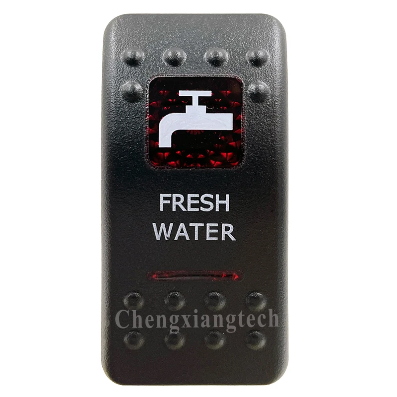 

Напечатанная красная крышка переключателя-пресная вода-для Carling Arb светодиодсветильник ка автомобильный лодочный Кулисный Переключатель 12 В 24 В, только крышка! Нет основания переключателя!