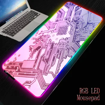 

MRGBEST Circuit Board Texture big Gaming Mouse Pads Gamer Solid Color Locking Edge Keyboard Mice Mat for table pad