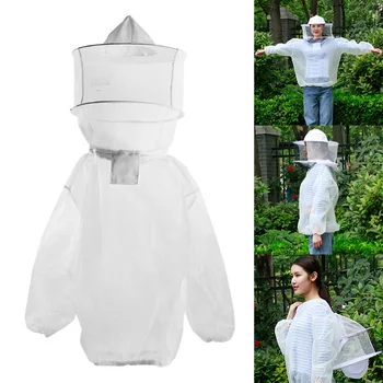 

Unisex Home Insect Feeding Nylon Mesh Veil Cap Beekeeper Protective Clothing Anti Bee Detachable Beekeeping Suit Professional