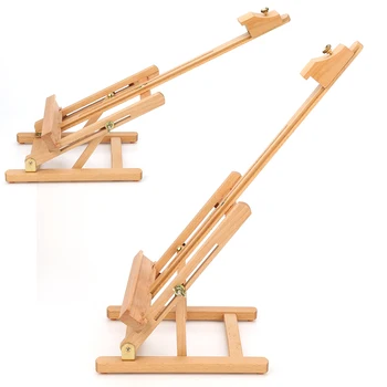 

Adjustable Height Multifunctional Tabletop Wood Studio Outdoor Folding H-Frame Easel Artist Painting Tool​​ Supporting Board