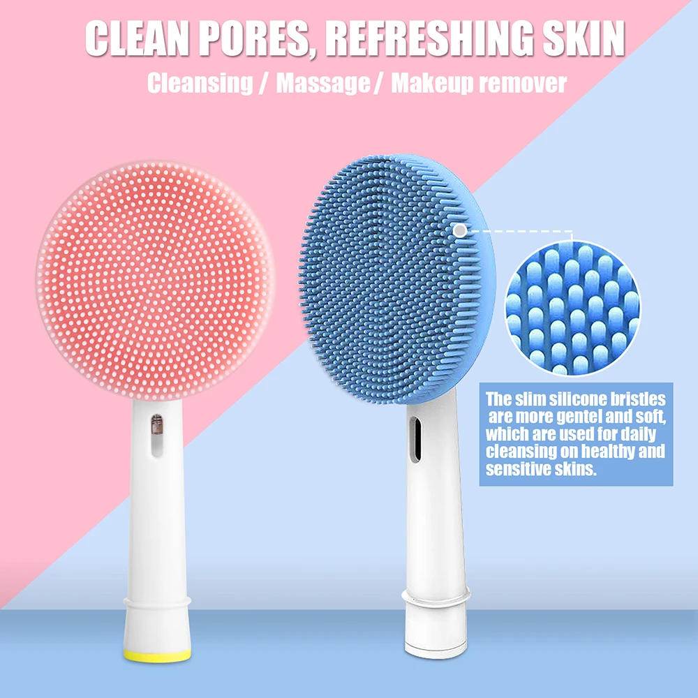 Facial Cleansing Brush Head Suitable For Oral-B Electric Toothbrush Face Skin Care Tools Facial Massager Cleanser Brush Heads Facial Cleansing Brush Head Suitable For Oral-B Electric Toothbrush Face Skin Care Tools Facial Massager Cleanser Brush Heads