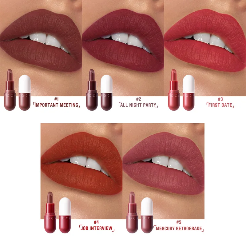 Focallure Matte губная помада бархатная текстура водонепроницаемый стойкий мини