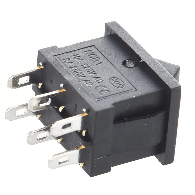 

New 10pcs AC 6A/250V 10A/125V 6 Pin DPDT ON/ON 2 Position Snap in Boat Rocker Switch