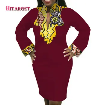

Hitarget African Ladies Short dashiki Sexy Dresses for Women Traditional Print Women Autumn Long Sleeve Dress Clothing WY2099