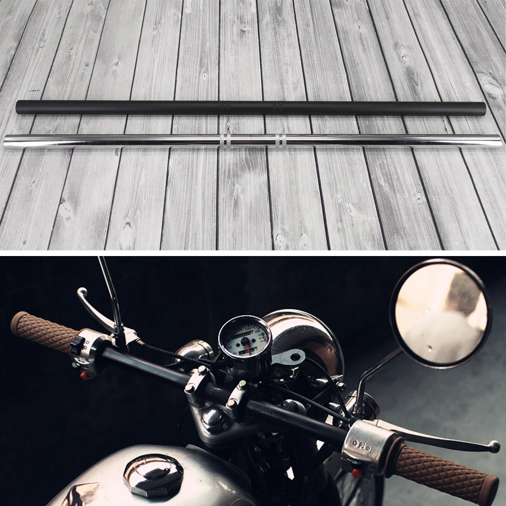 Manubrio moto Vintage 22mm 7/8 ''volante classico per moto manubrio elevato  per Scooter Bobber Chopper Cruiser - AliExpress