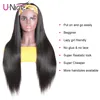 Unice Hair Best Value Straight Human Hair Grip Headband Scarf Wig for African American Women Natural Color Machine Made  Wigs ► Photo 3/6