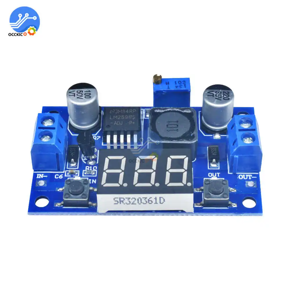 DC понижающий модуль LM2596 DC/DC 4 0 ~ 40V до 1 25 37V Регулируемый регулятор напряжения