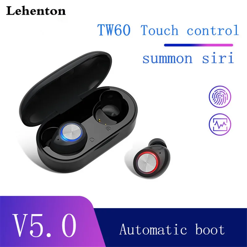 Wireless Earphones Bluetooth 5.0 Earphone TW60 TWS HIFI Mini Earbuds In-ear Sports Running Headset Support iOS/Android Phones |