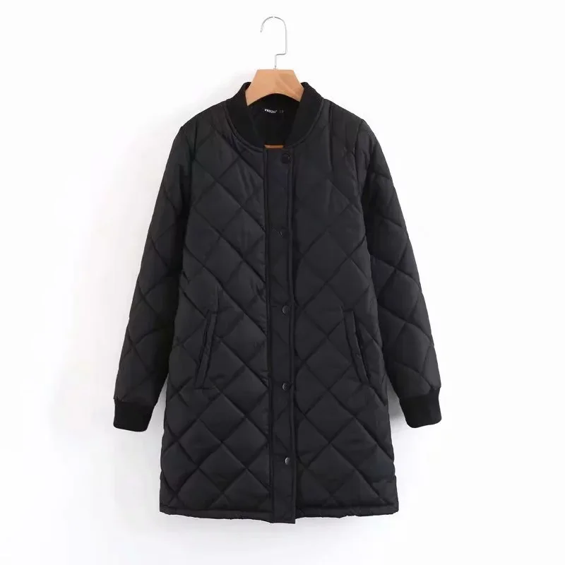 

Pn14 2019 Autumn & Winter New Style plus Thick Cotton Baseball Uniform Coat Mid-length Loose Cotton Coat Cotton-padded Clothes W