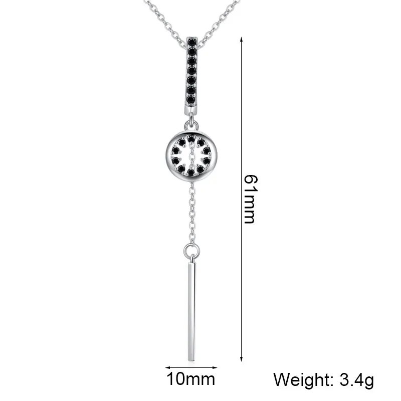 BLACK AWN 2025 New Silver Color Slide Necklace Women Jewelry Classic Round Necklaces&Pendants K073 pendant necklace,silver necklace