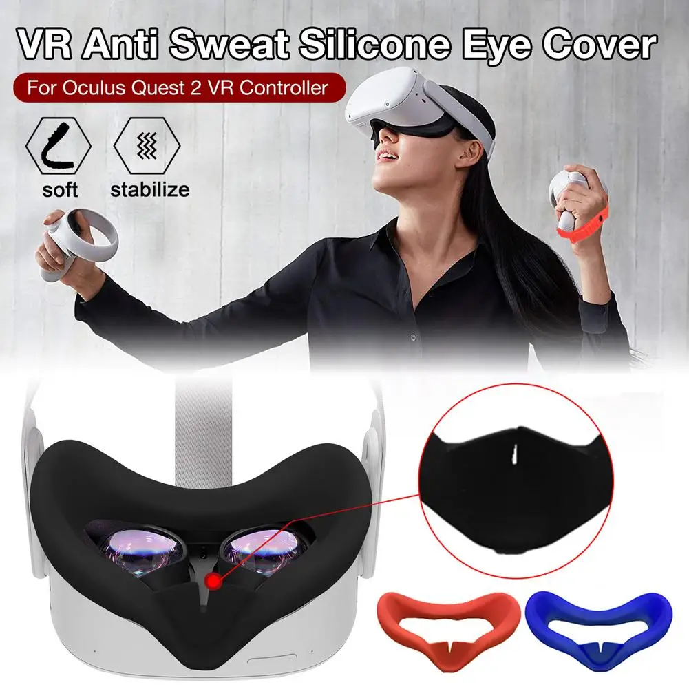 Máscara de silicona Eye cojín de cubierta Para Oculus Quest 2 Headset Anti-sudor Cubierta Máscara de silicona Eye cojín de cubierta Para Oculus Quest 2 Headset Anti-sudor Cubierta