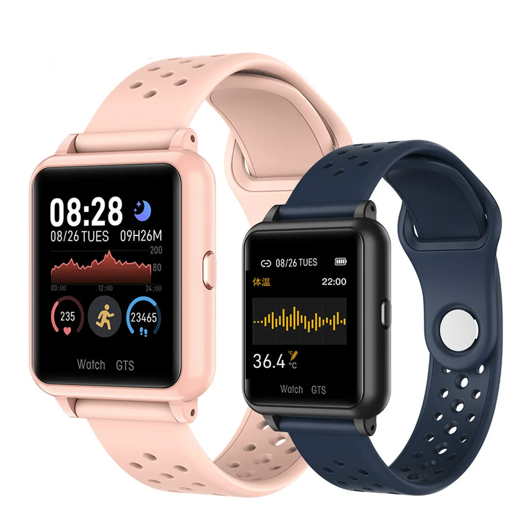 

Smart Watch Men Women Bracelet Body Temperature Measurement Heart Rate Pedometer IP67 Waterproof Smartwatch For Android Ios