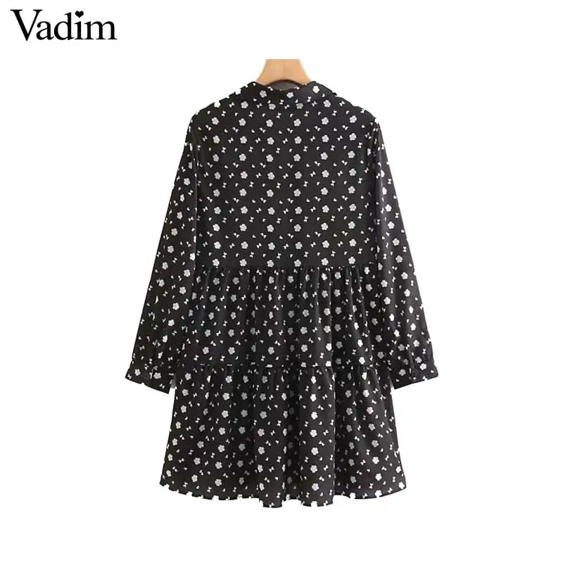 Vadim женское винтажное мини-платье с цветочным принтом, женское повседневное свободное платье с кисточками на юбке mujer QC842