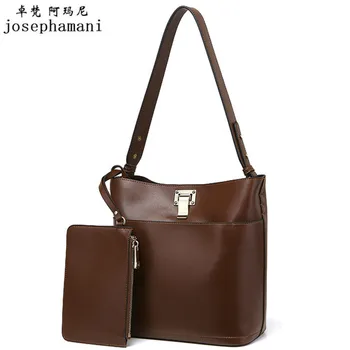 

Minimalist Bucket Bag women High-end shoulder bag JOSEPHAMANI Brand messenger bag New bolsa feminina Send small packets