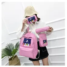 Летний стильный рюкзак в Корейском стиле, школьный рюкзак с принтом кота, симпатичная школьная сумка с рисунком