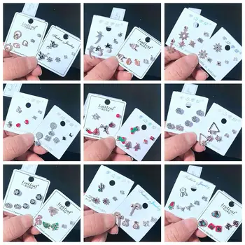 

30 Pairs/lot luxury fashion women crystal style earring lot top quality zircon women wedding earring wholesale 201104-86