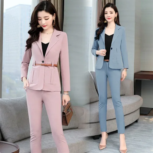 

Teana Shroud of Fold-down Collar Long Sleeve 2019 Spring Clothing New Style Fashion Suit Set 922