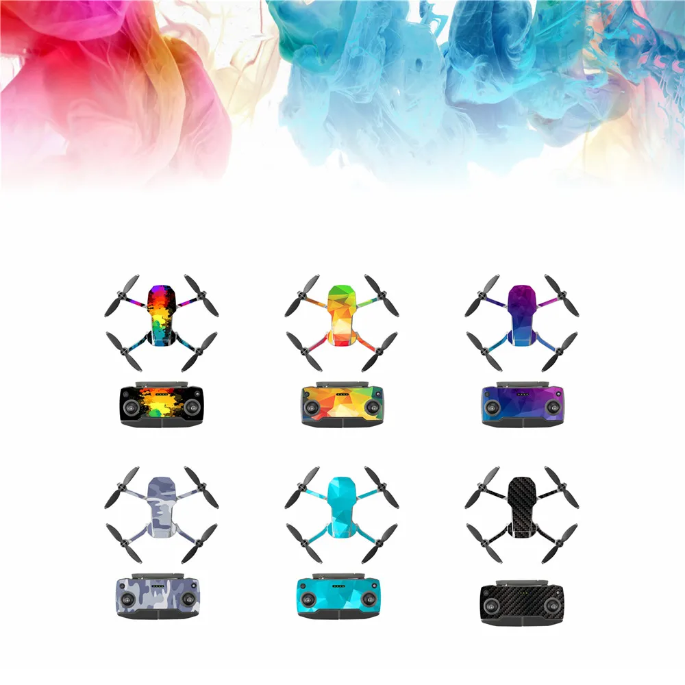 Mega Discount IVG 6 color/set For DJI Mavic Mini Sticker Body Remote Control PVC Stickers Protective Film Accessories 