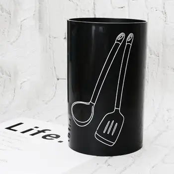 

Silicone Kitchenware Black Storage Bucket Set Cooking Spoon Shovel 9 Pieces Set Combination Safety