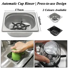 Automatic Cup Washer Stainless Steel Cup Washer Glass Cleaning Rinser For Bar Rinser Glass Rinser Kitchen Sink Accessories
