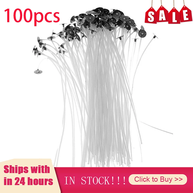 100PCS/bag Pure Cotton Core Candles Wicks 9/15/20cm DIY Candle Making Pre-waxed With Oil Home Party Supplies Dropshipping | Дом и сад