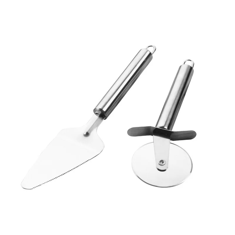 

2Pcs Baking Accessories Pizza Cutter Pizza Three-in-one Round Slicer Kitchen Pizza Tool Set Pizza Knife Pastry Wheel/Cake Shovel