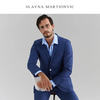 

Slavna Martinovic Work Professional Men's Suits Slim Business Casual Middle-aged And Young Suits Men Blazer 2 Pieces Custom Made