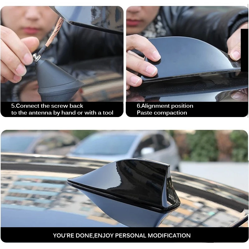 Универсальный трендовый автомобильный антенна-плавник Авто внешний плавник акулы на крышу антенна/AM сигнал защитный сигнал Акула радио сигнальные антенны