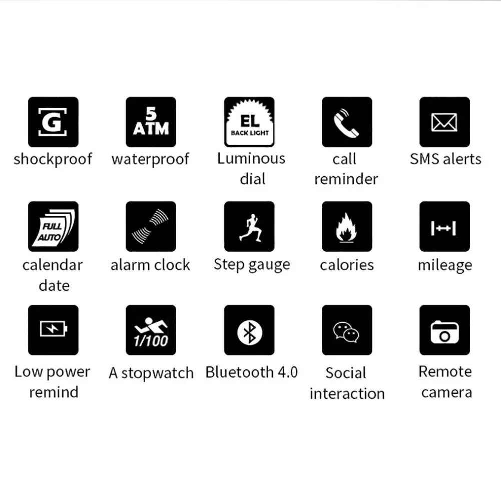 Мужские Смарт-часы, Bluetooth, спортивные, шагомер, водонепроницаемые, 18 месяцев, в режиме ожидания, напоминание о звонках, Цифровые Смарт-часы для ios, Android