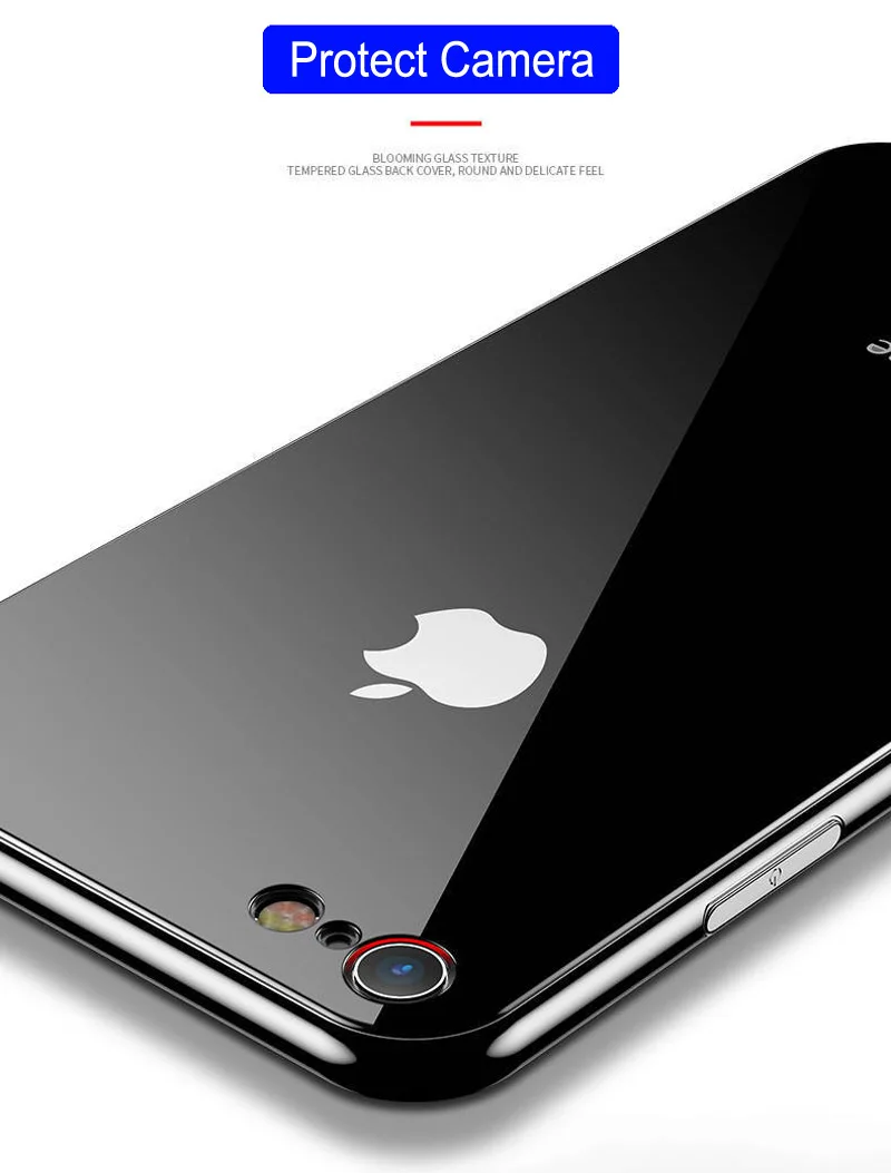 Роскошный чехол из закаленного стекла для Apple iPhone 6S 7 8 Plus X XS XR 11 pro MAX покрытие зеркальная глянцевая крышка Капа Funda(4 вида цветов