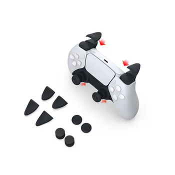 

8 Pcs Black Analog Joystick Stick Game Controller Thumbstick Cap Gamepad Sticks Keys Silicone Protector Joystick Cover for PS5