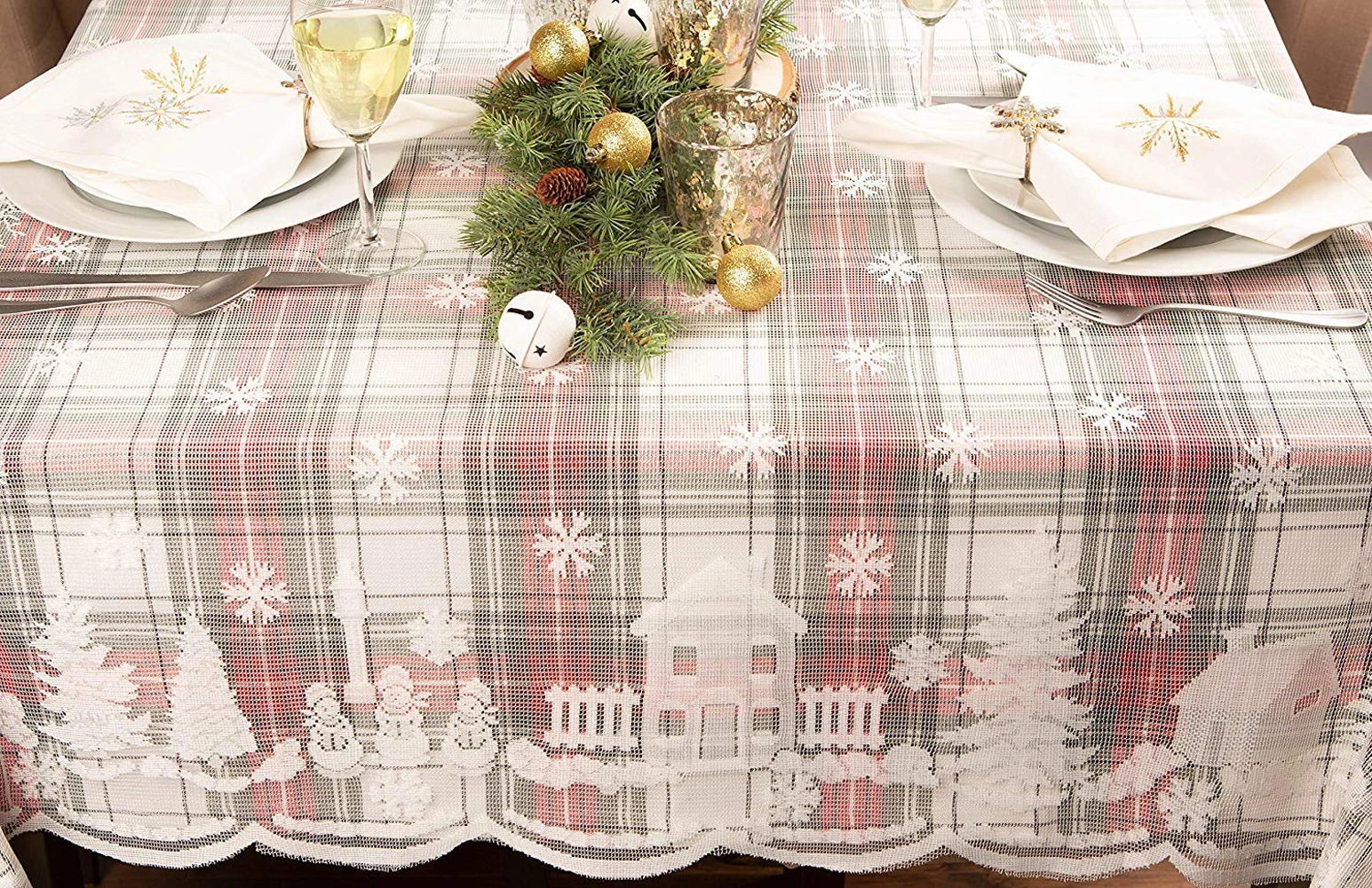 Lace Round Table Cloth Cover Floral Tablecloth Wedding Party Table cloth Home Decor Red White