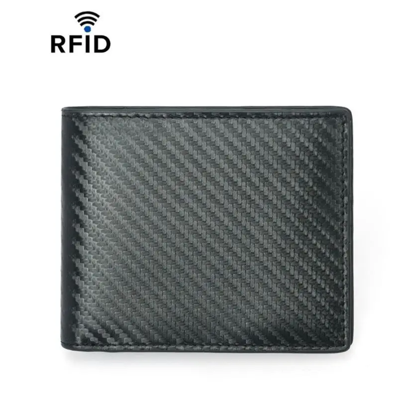 Мужской деловой кошелек из натуральной кожи с блокировкой RFID, кредитный держатель для карт, клатч, двойной Карманный Кошелек
