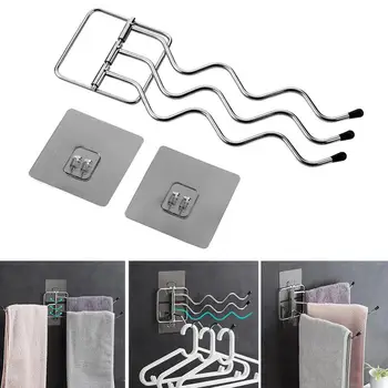 

Bathroom Swing Towel Bars Swivel Towel Rack 3 Arm Wall Mounted Hand Towel Rack Holder Stainless Steel Towel Bar