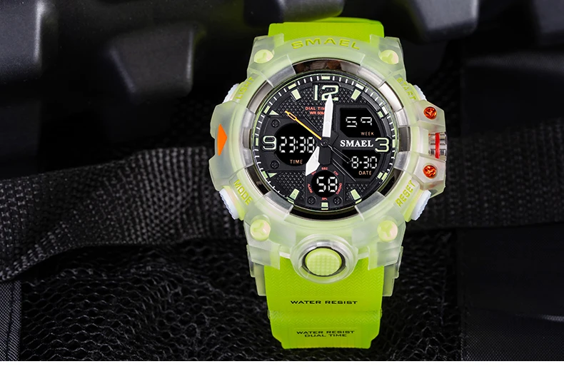 Men Alarm Clock LED Digital Back Light Waterproof Wristwatch
