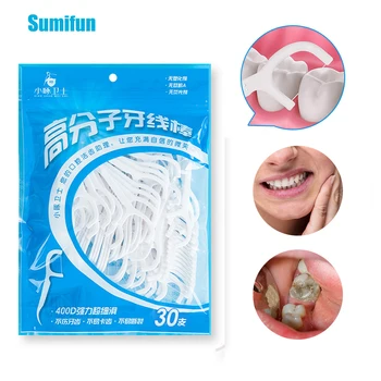

Sumifun 30pcs/180pcs Teeth Cleaning Floss Pick Dental Flosser Interdental Brush Teeth Stick Toothpicks
