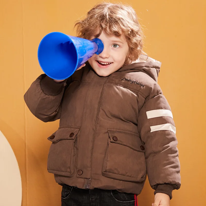 Fashion Boys Winter Jacket Solid Colors Kids Snowsuits Winter Fashion Toddler Boy Girl Down Jacket Clothing Thanksgiving Gifts