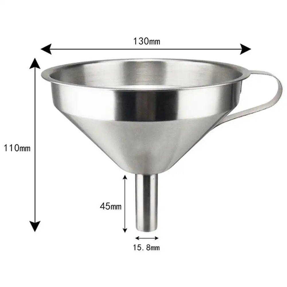 Kitchen Dining Bar Kuche Trichter Edelstahl Metall Trichter Gross Abnehmbare Sieb Kochen Ol Solid Kitchen Tools Gadgets