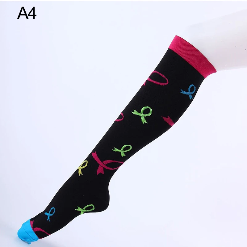Спортивные Компрессионные носки унисекс для женщин и мужчин, для девушек, для спорта, для медсестер, эластичные, для девушек, Sokken, до бедра, Medias De Compresion - Color: A4