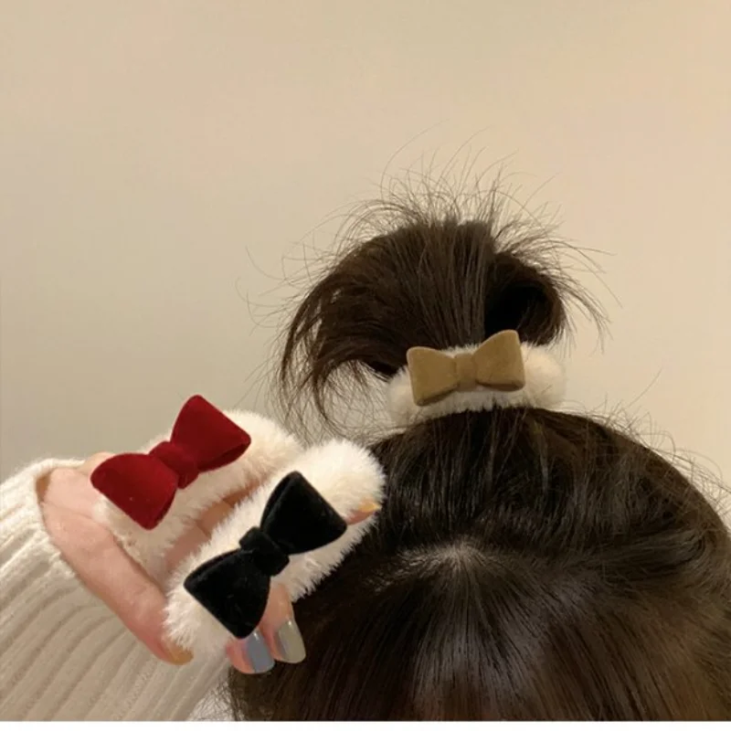 3pc Cute Wholesale Korean bow Elasticity Hair Ties Korean Hair
